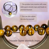 Bratara elastica cu pietre semipretioase ochi de tigru de 8 mm - bratara pentru meditatie