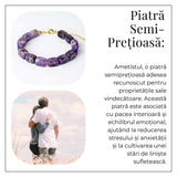 Geometrie Spirituala - Bratara cu Ametist Natural
