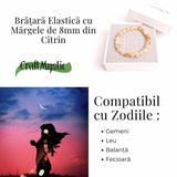 Bratara Elastica Radianta cu Citrin Fatetat 8mm - Energie si Prosperitate