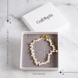 Bratara boho chic cu perle baroce - Feminitate si rafinament