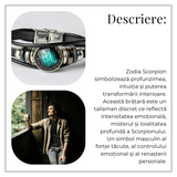 Bratara Fixa zodia Berbec din Piele Sintetica cu Cabochon Rotund - Semn Zodiacal Personalizat pentru Stil si Conexiune Astrologica