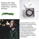 Bratara Fixa zodia Berbec din Piele Sintetica cu Cabochon Rotund - Semn Zodiacal Personalizat pentru Stil si Conexiune Astrologica