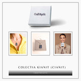Colier argintiu cu pandantiv Kianit (Cianit) albastru - Echilibru si Conexiune Spirituala
