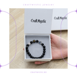 Bratara pentru Zodii cu Margele de Obsidian, Pandantiv Mana Fatimei si Ochiul "Rau"