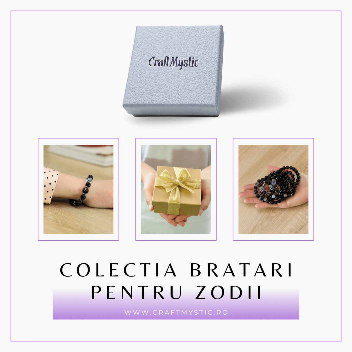 Bratara pentru Zodii cu Margele de Obsidian, Pandantiv Mana Fatimei si Ochiul "Rau"