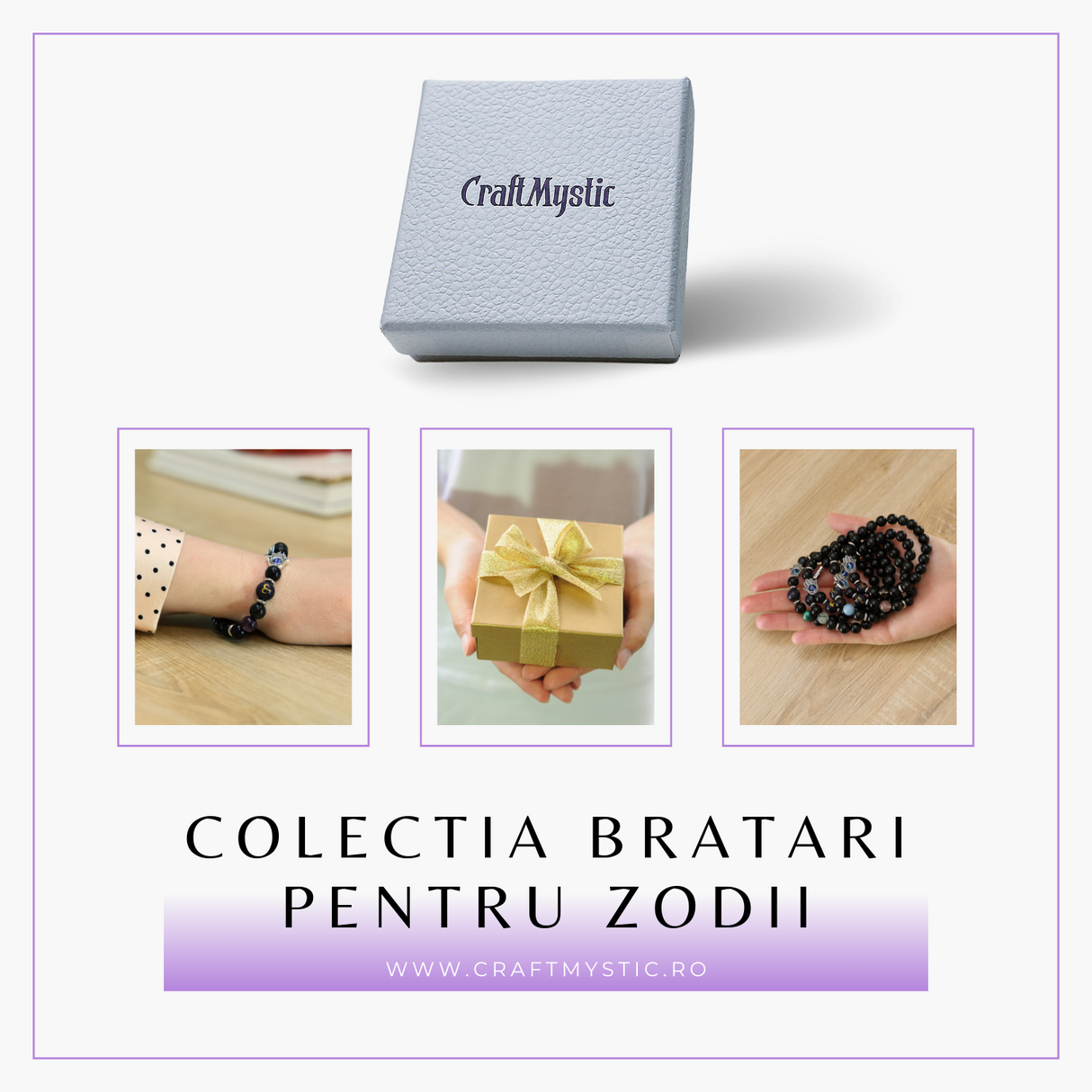 Bratara pentru Zodii cu Margele de Obsidian, Pandantiv Mana Fatimei si Ochiul "Rau"