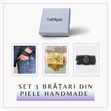 Set 3 Brățări Inedite cu Arborele Vieții si piele sintetica - Stil și Protecție pentru Orice Ocazie