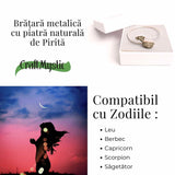 Bratara Pirita cu metal argintiu - Noroc si protectie zilnica