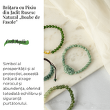 Bratara din Jadit Rusesc Natural cu Pixiu - Protectie si Abundenta