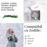Claritate, liniste si puritate - Acvamarin si perle naturale