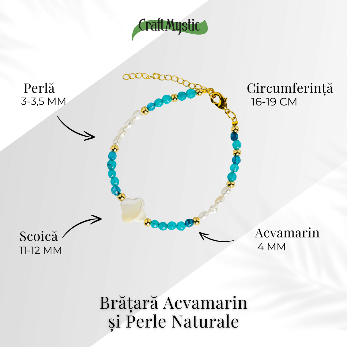 Claritate, liniste si puritate - Acvamarin si perle naturale