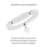 Bratara Zen Cuart Transparent 8mm - Claritate si Energii Pozitive