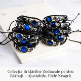 Bratara Zodia Berbec ajustabila din Piele Sintetica cu Cabochon Rotund - Simbol Astrologic Personalizat pentru Energie si Identitate Astrala