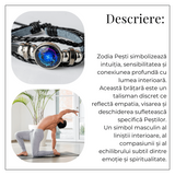 Bratara Zodia Berbec ajustabila din Piele Sintetica cu Cabochon Rotund - Simbol Astrologic Personalizat pentru Energie si Identitate Astrala