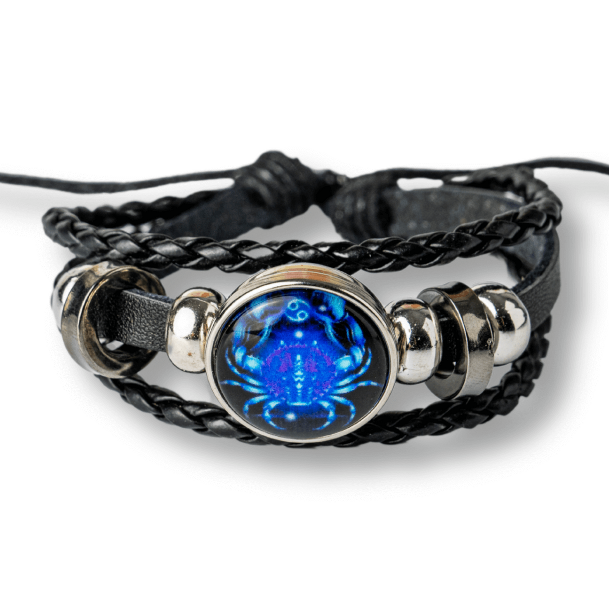 Bratara Zodia Berbec ajustabila din Piele Sintetica cu Cabochon Rotund - Simbol Astrologic Personalizat pentru Energie si Identitate Astrala