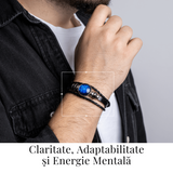 Bratara Zodia Berbec ajustabila din Piele Sintetica cu Cabochon Rotund - Simbol Astrologic Personalizat pentru Energie si Identitate Astrala