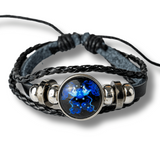 Bratara Zodia Berbec ajustabila din Piele Sintetica cu Cabochon Rotund - Simbol Astrologic Personalizat pentru Energie si Identitate Astrala