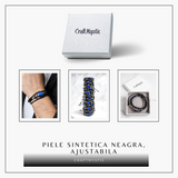 Bratara Zodia Berbec ajustabila din Piele Sintetica cu Cabochon Rotund - Simbol Astrologic Personalizat pentru Energie si Identitate Astrala