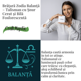 Bratara Zodiacala Ajustabila din Sfoara Cerata si Piele Sintetica - Cabochon Rotund cu Semn Zodiacal si Bila Fosforescenta
