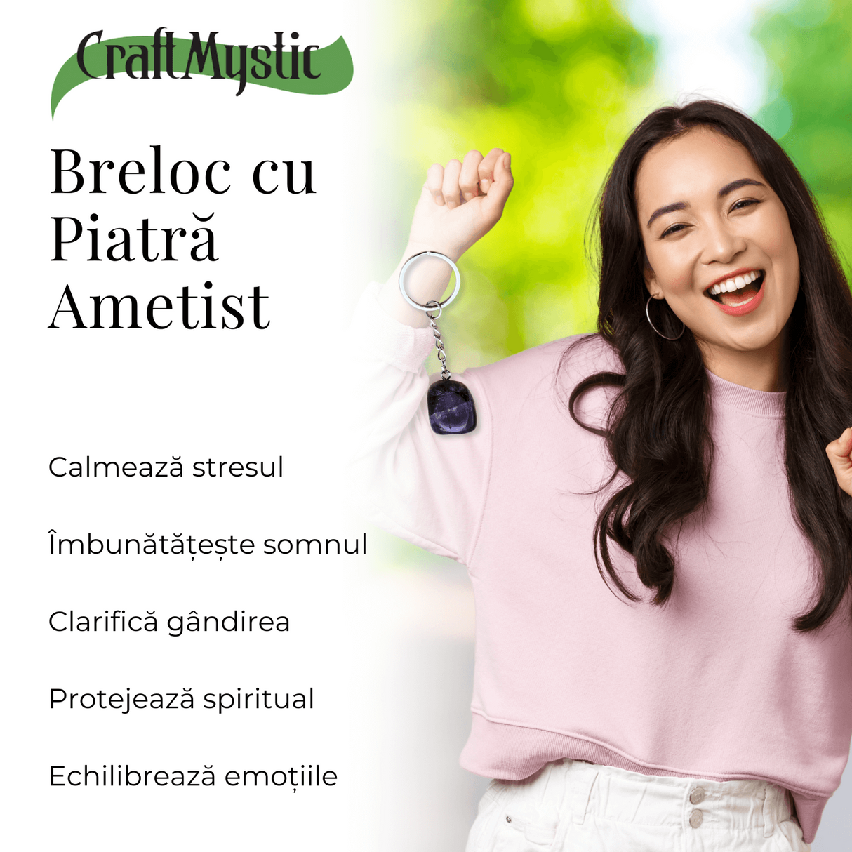 Breloc cu piatra semipretioase de Obsidian in forma neregulata 3cm