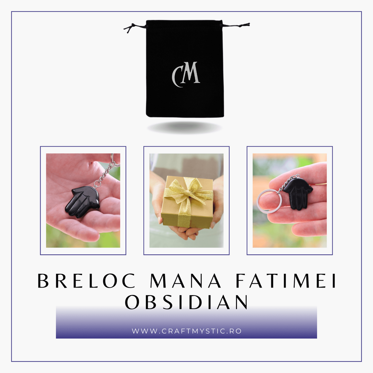 Breloc cu Mana Fatimei - Protectie, Noroc si Energie Pozitiva