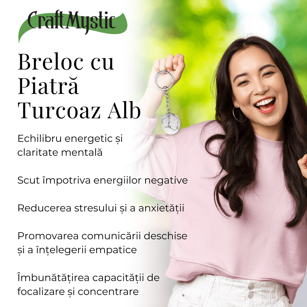 Breloc cu piatra semipretioase de Ametist in forma neregulata 3cm