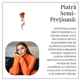 Brosa din Argint 925 cu Chihlimbar Natural rosu - Trandafir al Luminii Calde