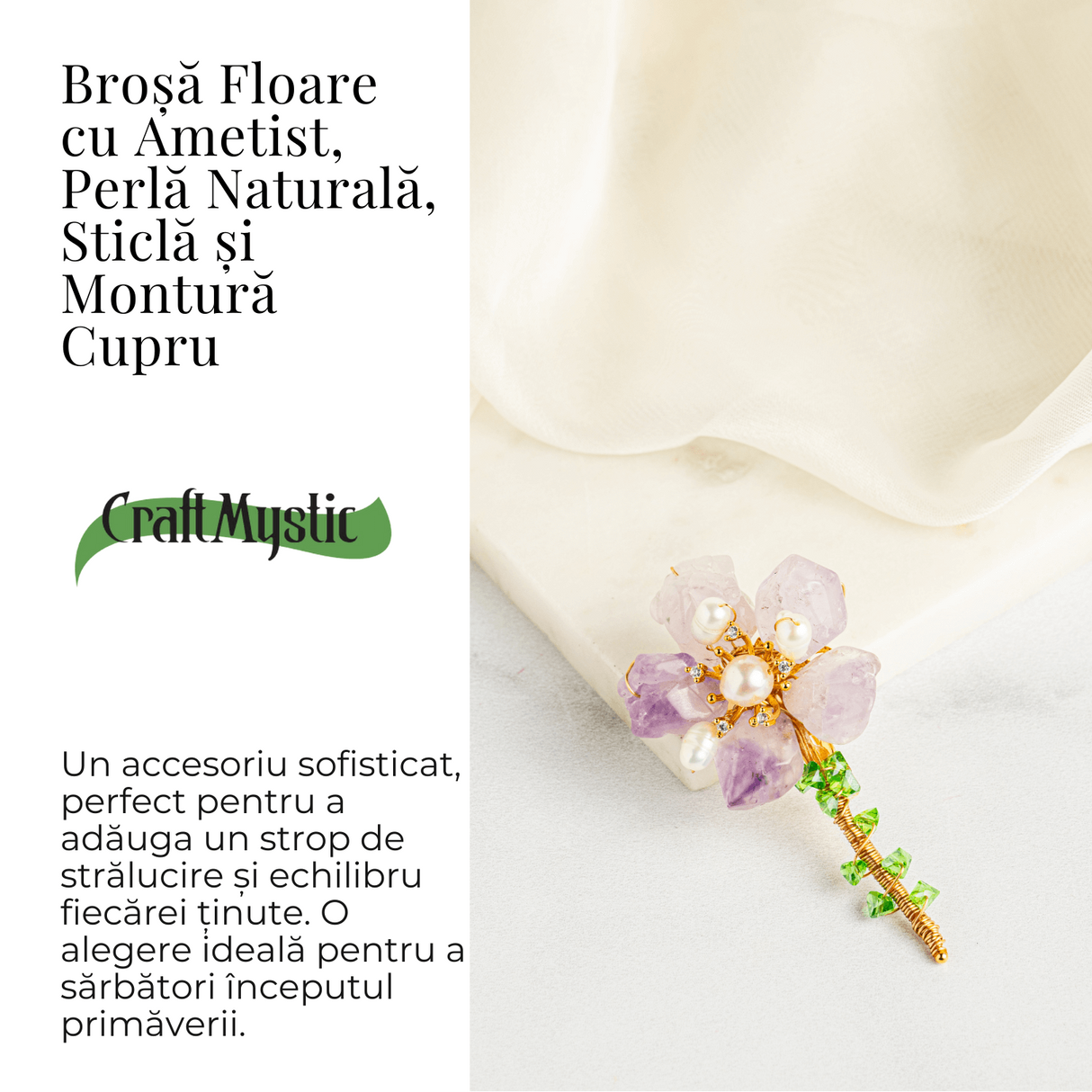 Brosa fluture ametist