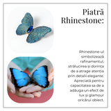 Brosa Fluturas cu Pietre Rhinestone - Stralucire Eleganta si Magie