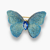 Brosa Fluturas cu Pietre Rhinestone - Stralucire Eleganta si Magie