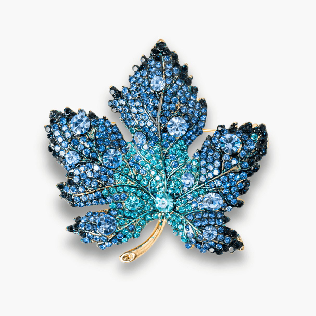 Brosa design frunza de artar cu pietre Rhinestone - Eleganta si rafinament