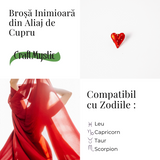 Brosa Inimioara din Aliaj de Cupru - Simbol al Afectiunii