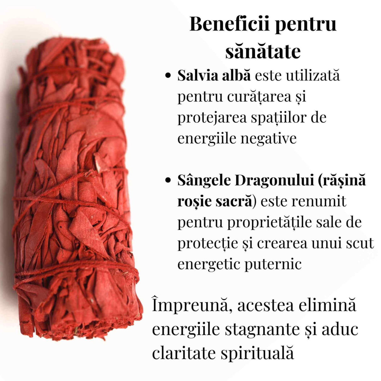 Buchet Salvie Alba California cu Sangele Dragonului - Protectie si Putere Energetica
