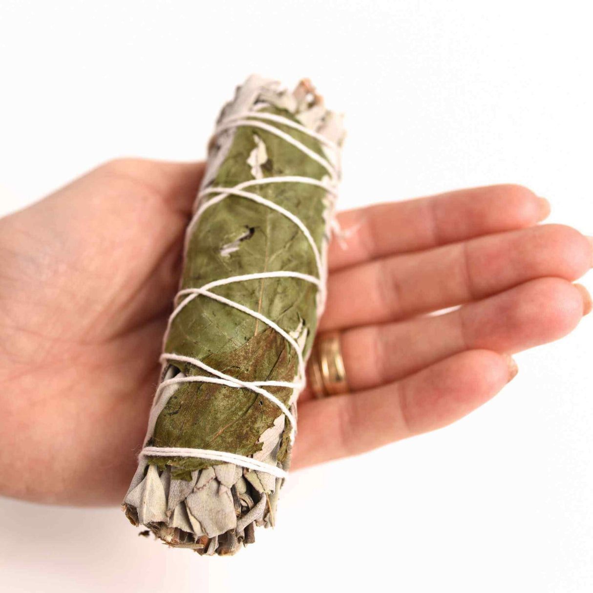 Buchet Salvie Alba California cu Busuioc - Purificare si Armonie Energetica