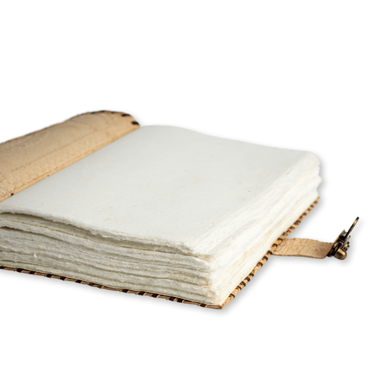 Calatorie interioara in stil vintage – Jurnal din piele naturala cu pietre pentru 7 chakre si hartie de bumbac alba