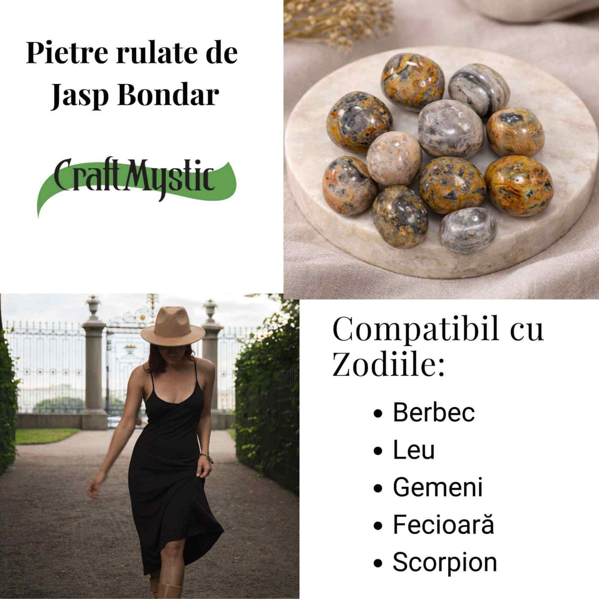 Piatra rulata din jasp bondar - energie calda pentru stabilitate si curaj interior