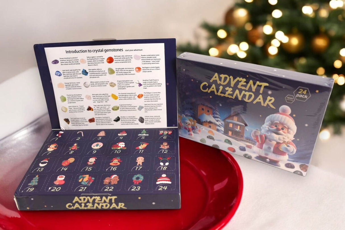 Calendar Advent cu Pietre Naturale - Bucurie si Magie de Craciun