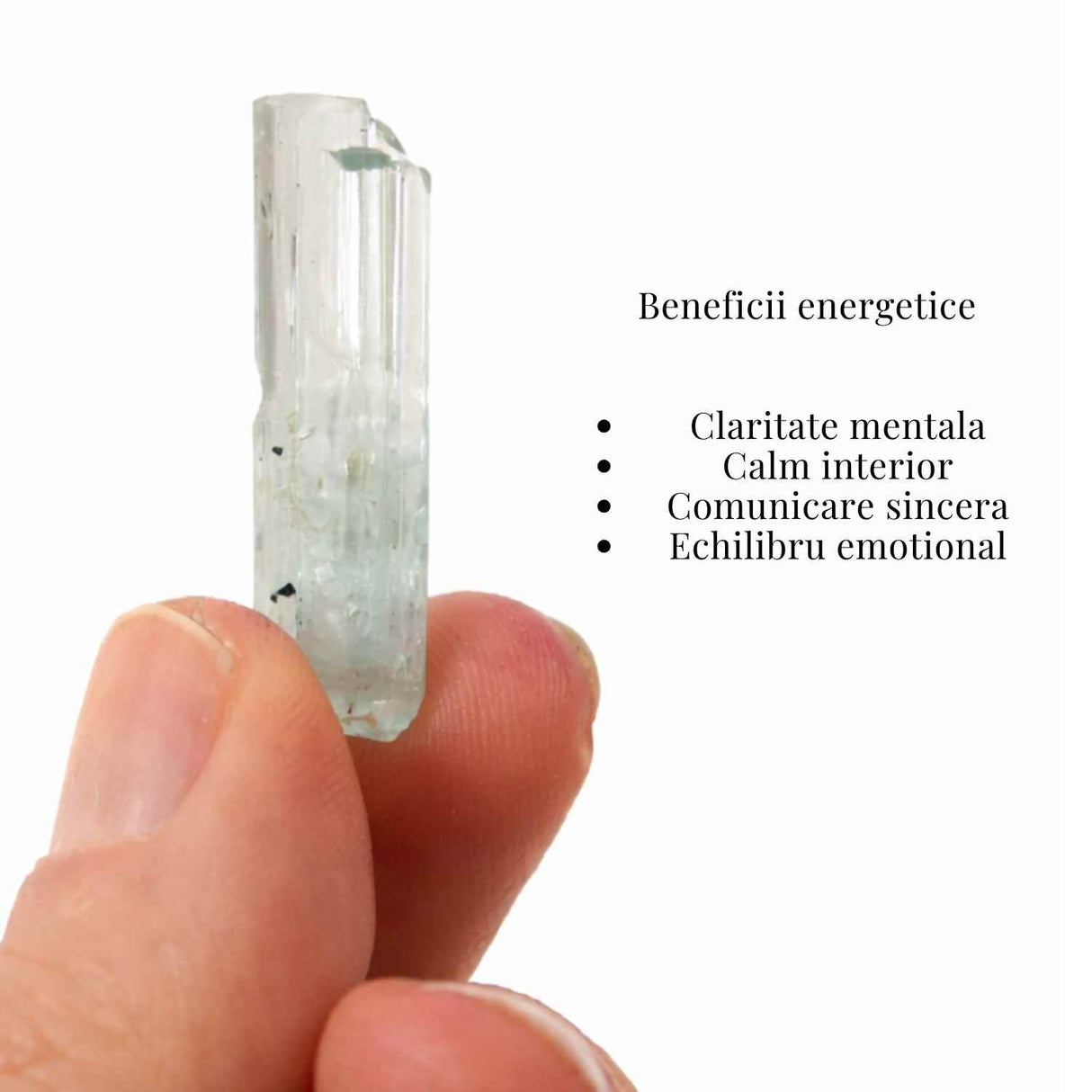 Specimen natural de Acvamarin din Afganistan 5 gr - cristal al claritatii si calmului interior