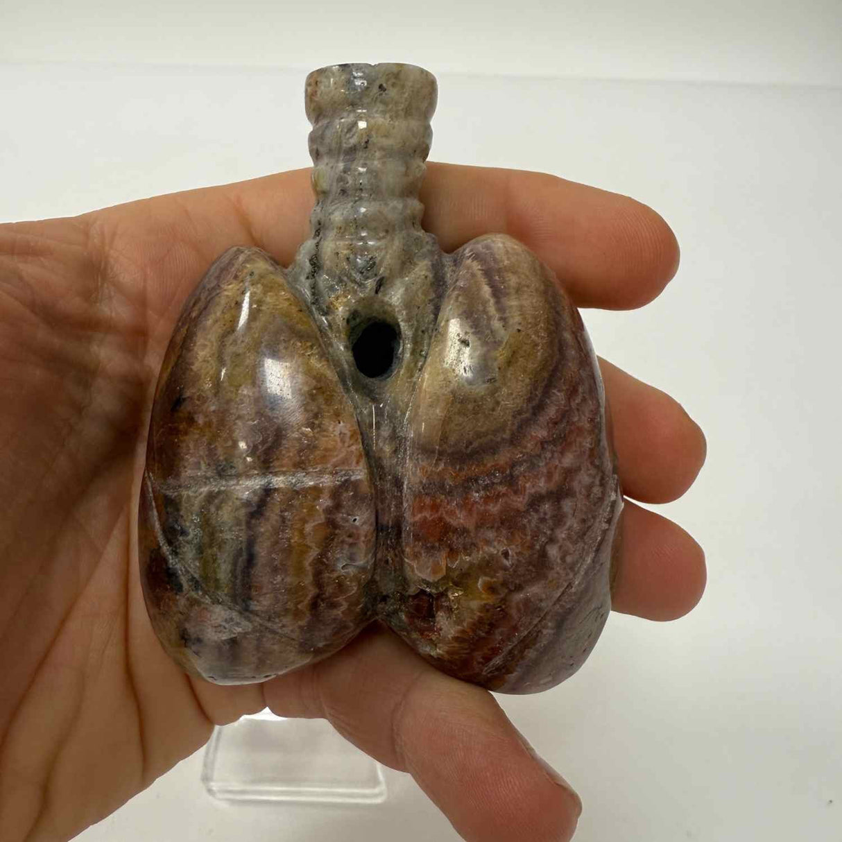 Sculptura Plamani din Ametist – 9x7 cm – Sculptati Manual în Indonezia