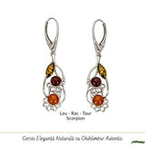 Cercei Argint 925 Buchet de Flori cu Chihlimbar - Feminitate, Energie si Eleganta