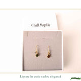 Cercei Argint 925 cu Ammolit Natural Lacrima – Eleganta si Energie Pozitiva