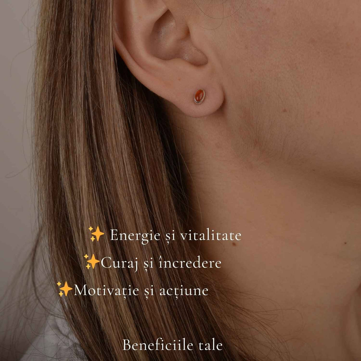 Cercei argint 925 cu carneol oval – energie si incredere