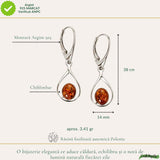 Cercei Argint 925 cu Chihlimbar - Eleganta Naturala si Energie Calda