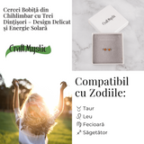 Cercei Argint 925 cu Chihlimbar Auriu Rotund - Lumina Solara, Delicatete si Protectie Calda