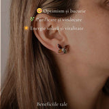 Cercei Argint 925 cu Chihlimbar Multicolor Fluture – Bucurie si Feminitate