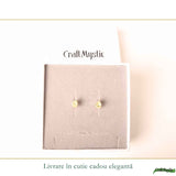 Cercei Argint 925 cu Citrin Natural in Forma de Lacrima – Bucurie si Energie Pozitiva