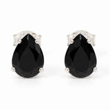 Cercei Argint 925 cu Obsidian Natural in Forma de Lacrima – Protectie si Eleganta