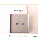 Cercei Argint 925 cu Azurit Brut Natural – Intuitie si Claritate Interioara