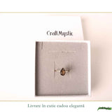 Inel Argint 925 cu Cuart Fumuriu Fatetat Lacrima – Echilibru si Claritate