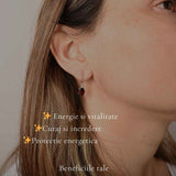 Cercei Argint 925 cu Granat Oval – Energie, Pasiune si Stabilitate